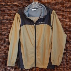 Columbia Jacket Youth Large 14/16 Green Glennaker Lake Rain Coat Waterproof Kids